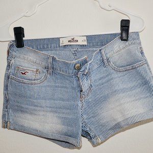 Hollister - Striped Jean Shorts